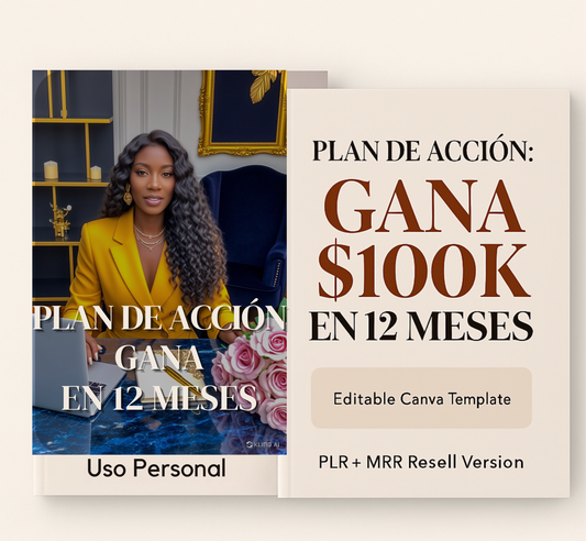 Plan $100K – Kit PLR Editable para Emprendedoras Digitales