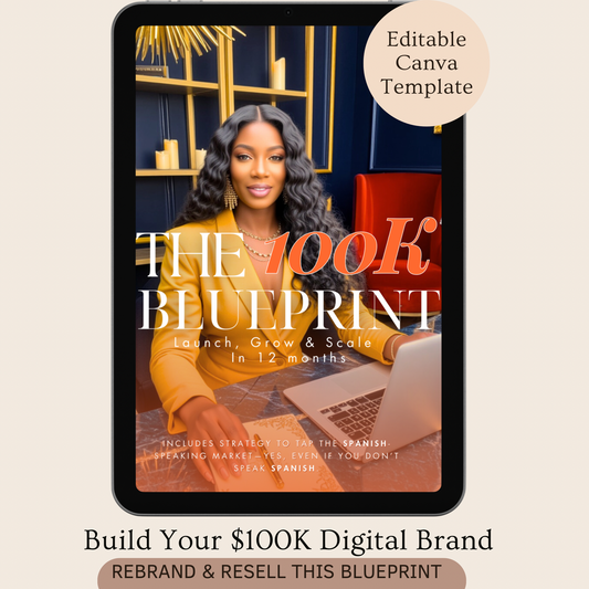 The $100K Blueprint (Editable PLR + Canva License)