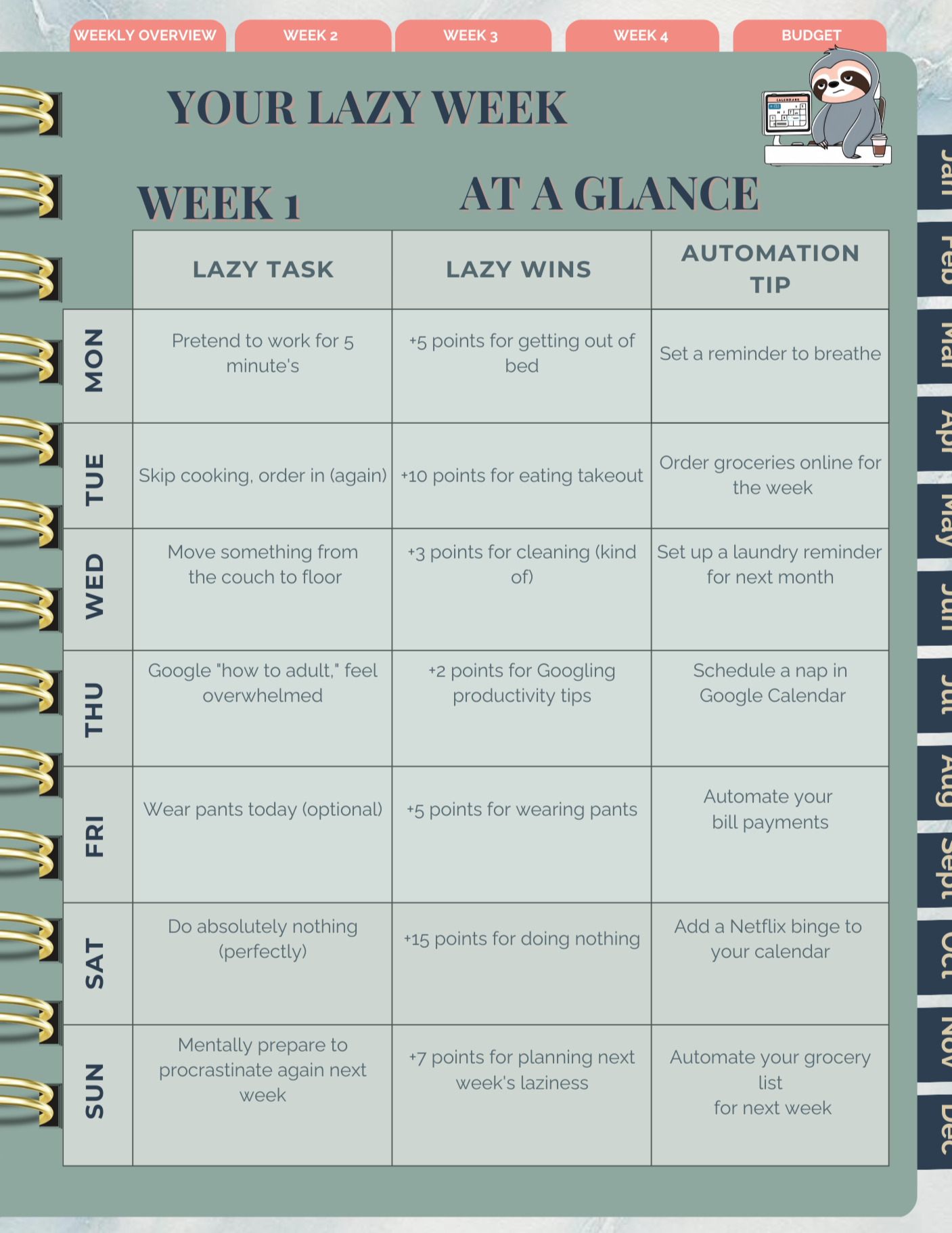 Lazy Vida Planner | Smart Planning for Hustlers & Procrastinators