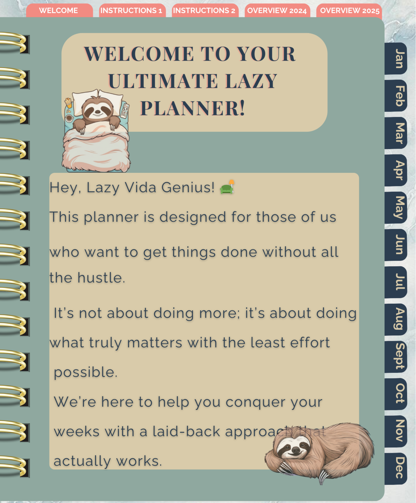 Lazy Vida Planner | Smart Planning for Hustlers & Procrastinators